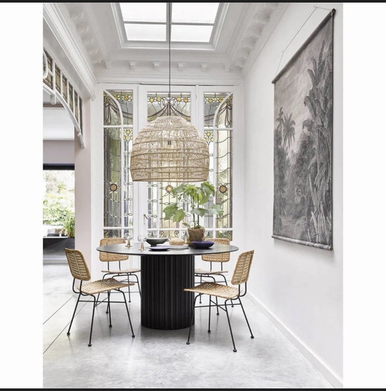 Tavolo HK Living Pillar 140 cm di diametro, HKliving, Tavoli da pranzo, Legno, Nero (foto 5 di 5)
