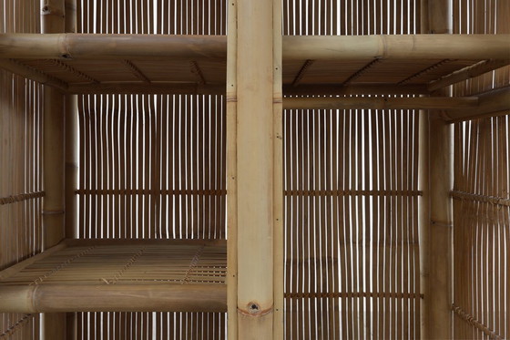 Image 1 of  Mid-eeuwse kast van bamboe en rotan, Italië ca. 1960