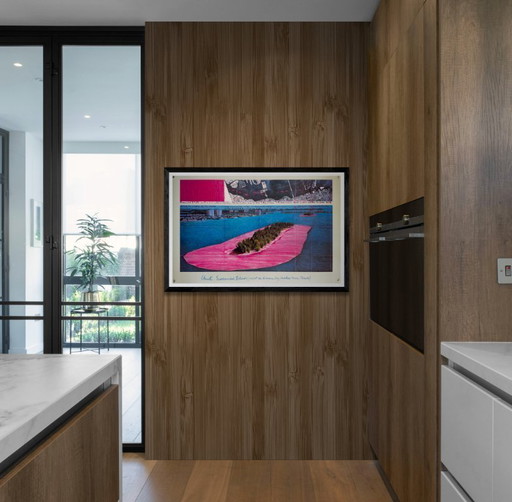 🏝️ Islas Rodeadas, Miami – 1982 – Póster original de Christo | 99 × 63,5 cm | Estados Unidos