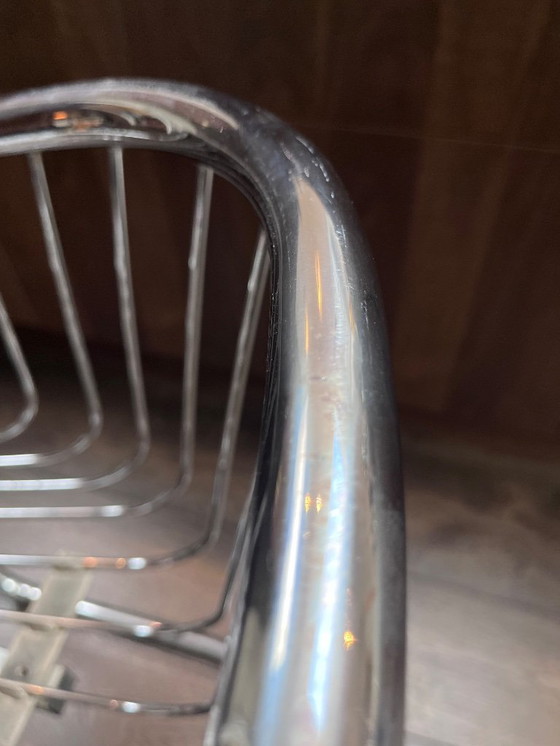 Image 1 of 5 Stühle mit verchromtem Rohrgestell, im Stil von Gastone Rinaldi