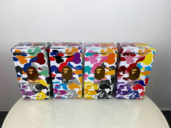 Image 1 of Bearbrick BAPE A BATHING APE 28. Jubiläum 04 CAMO #4 400% MEDICOM Toys