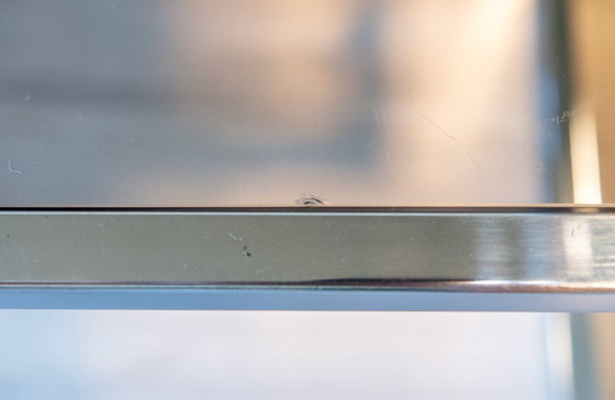 Image 1 of 1970s chrome and smoked glass side table
