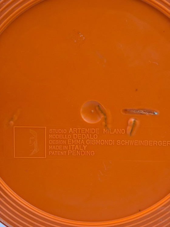 Image 1 of Dedalo Emma Gismondi Schweinberger Umbrella Stand for Artemide 1966 ABS Orange Space Age
