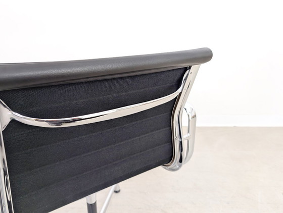 Image 1 of Original 3x Vitra Charles & Ray Eames Chair EA 108 Leather Black