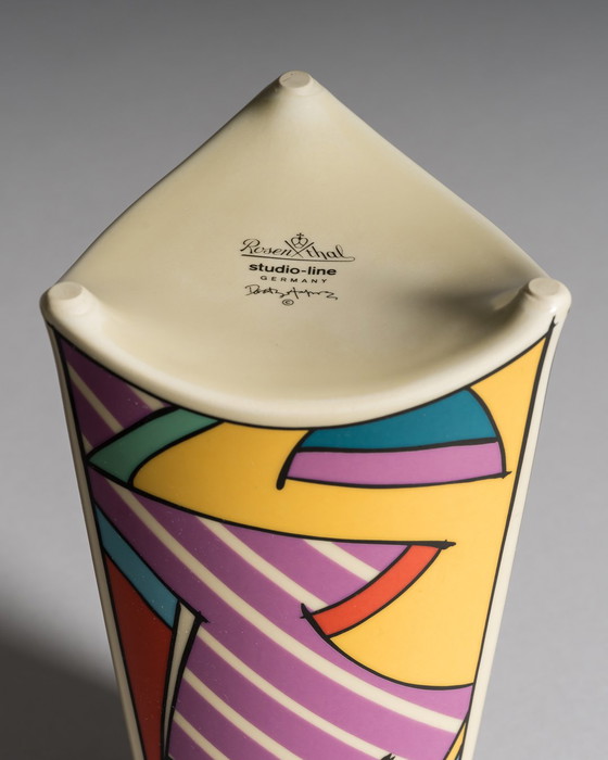 Image 1 of Dorothy Hafner for Rosenthal, “Flash” Vase Duo with Matching Ashtray, Germany, 1980s