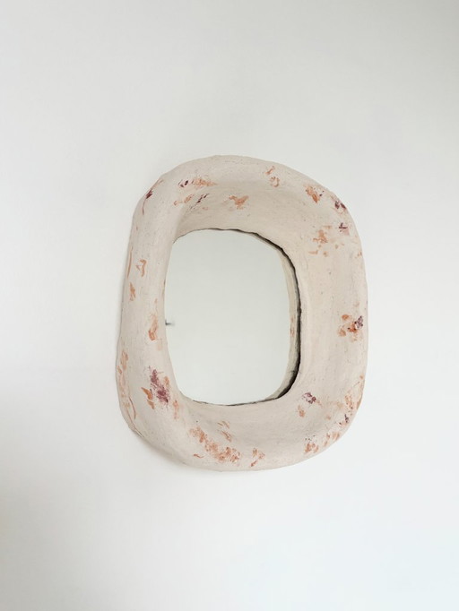 Miroir en céramique contemporain français, « Roma » de Renzo Maar