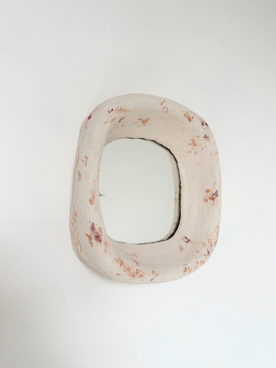 Image 1 of Franse hedendaagse keramische spiegel, "Roma" van Renzo Maar