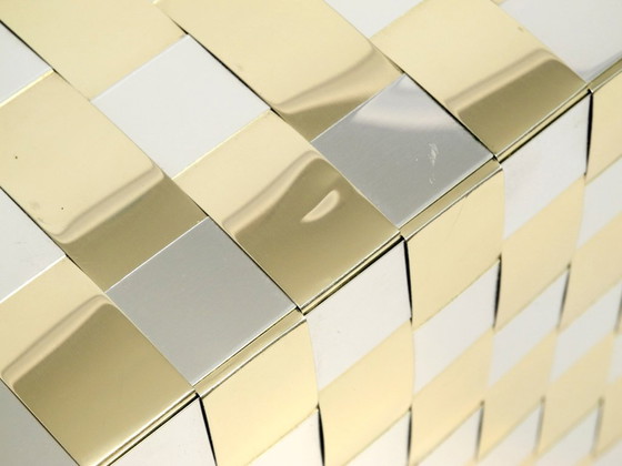 Image 1 of Stunning 1980s brass magazine rack in Hollywood Regency design