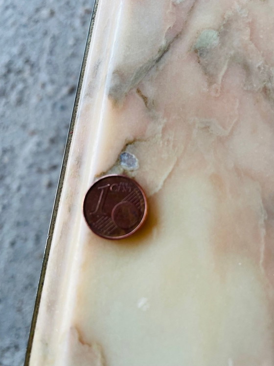 Image 1 of Mid-Century , Vintage Marble & Brass Coffee Table, 1960S