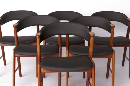 Ensemble de 6 chaises de salle à manger danoises en teck par Korup Stolefabrik - 1960s Mid-Century Modern Design