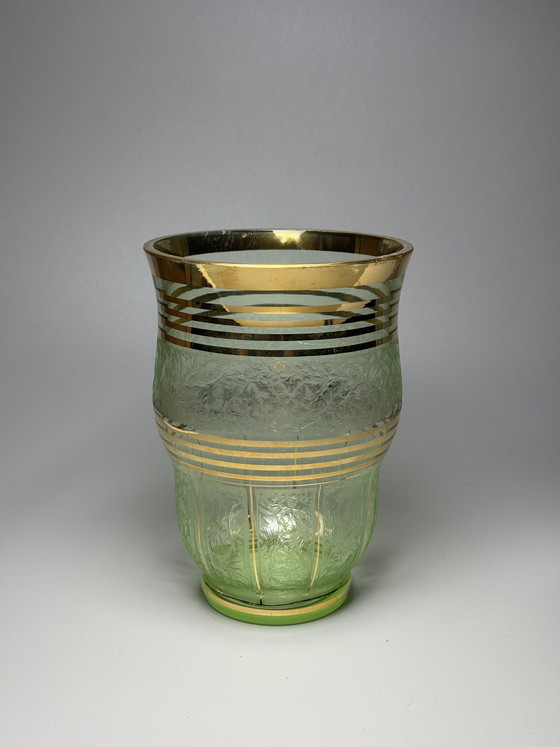 Image 1 of Art Deco “Ruby” Vase - by Paul Heller (signed) - De Rupel Boom, Belgium, ca. 1940s