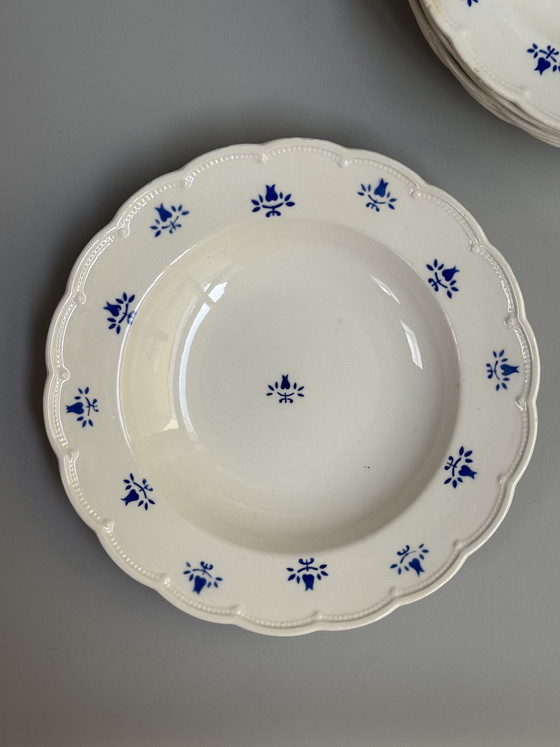 Image 1 of Boch Frères La Louvière, Set di 6 Piatti Fondi Vintage, 1940 circa