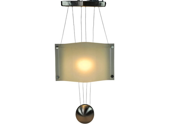 Image 1 of Lumi Moda - vetro satinato - lampada a sospensione - Made in Italy - anni '80