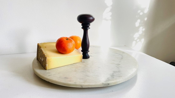 Image 1 of Vassoio per formaggi d'epoca in marmo e legno