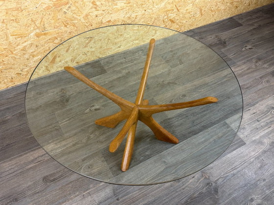 Teakhouten salontafel T118 glas uit de jaren 60/70 van Illum Wikkelso voor Niels Eilersen – Gold, Wood (photo 12 of 18)