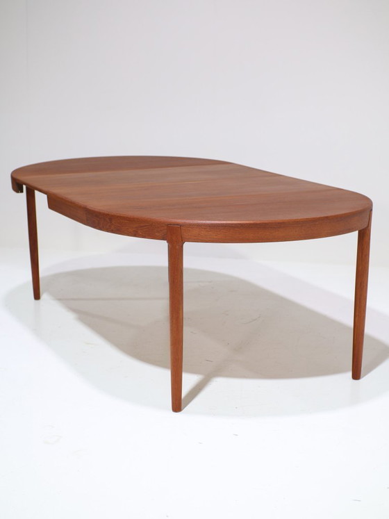 Image 1 of Uitschuifbare ronde eettafel teak Deens vintage jaren '60