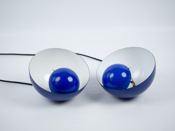 Set van 2 Deense vintage bloempotlampen van Verner Panton, Louis Poulsen, 1968 – Hanglampen, Other (photo 5 of 11)