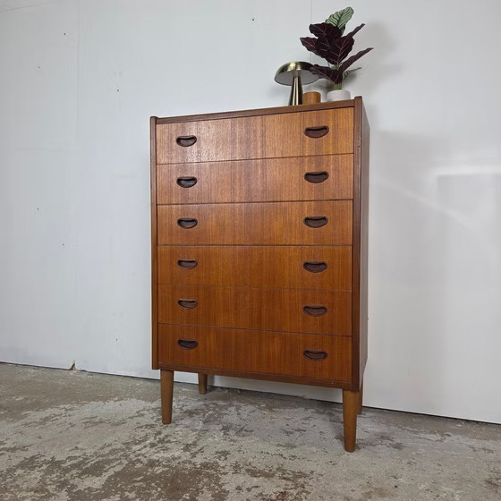 P. Westergaard Møbelfabrik, vintage 1960s Danish Chest of drawers, Wood, Brown, Scandinavian (photo 3 of 17)