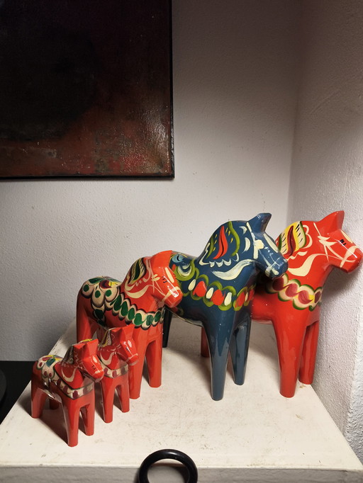 Vintage design Dala paarden uit Dalarna Zweden Nils Olsson