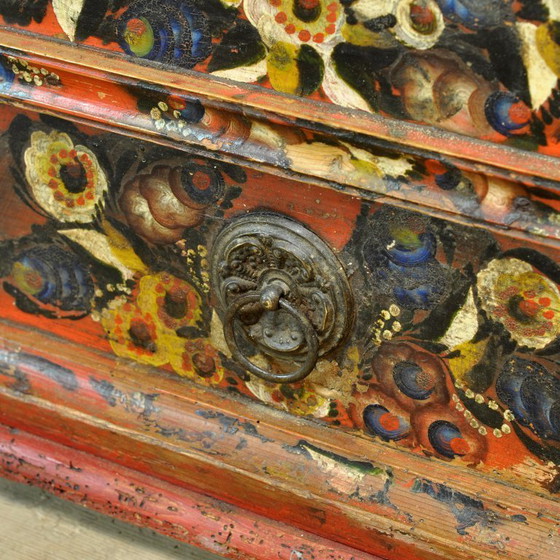 Image 1 of Folk Art Wedding Chest, Circa 1850