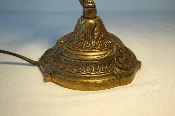 Image 1 of Art Deco brass cherub or angel lamp