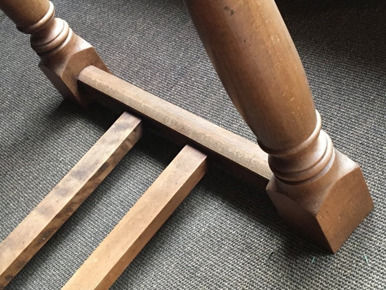 Image 1 of Rustieke landelijke tafel, massief olmen blad