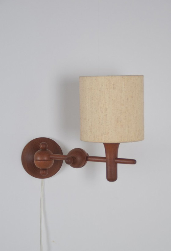 Danish Wall light in teak with hinges, 1960s – Wood, Iron (photo 5 of 7)
