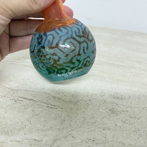 Image 1 of Raro Kjell Engman para Kosta Boda Suecia jarrón Rio face glass jarrón en miniatura