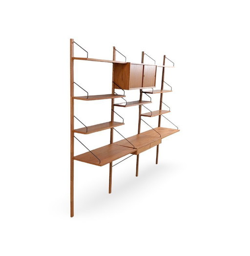 Poul Cadovius Midcentury Bücher- Wandregal Royal Systeme Cado1