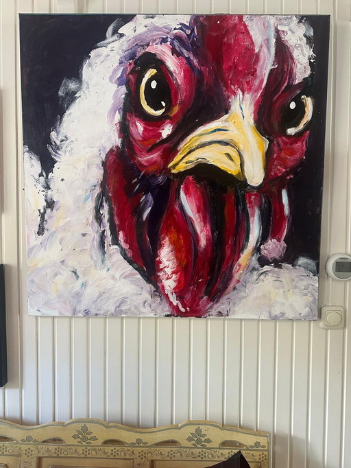 Kip met kop Karin Smits 100*100