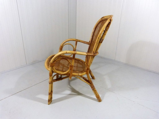 Image 1 of Poltrona italiana in rattan, anni '70
