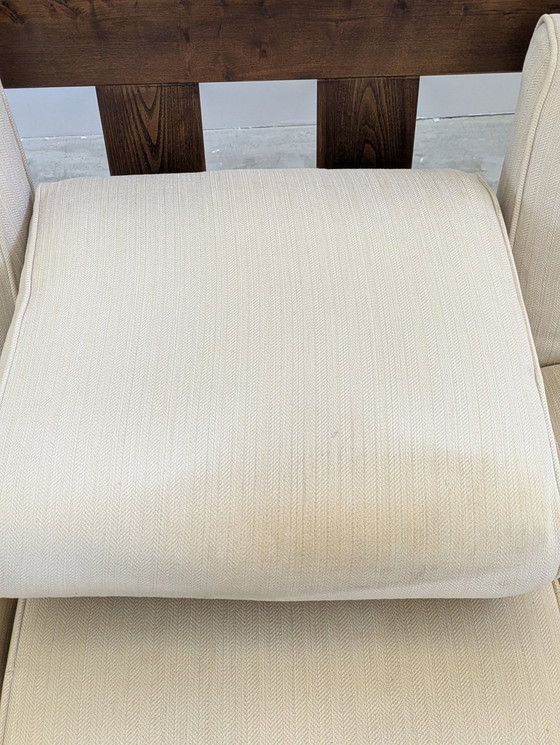 Image 1 of Divano - Legno, tessuto - Set da soggiorno - Divano 3 posti e 2 poltrone