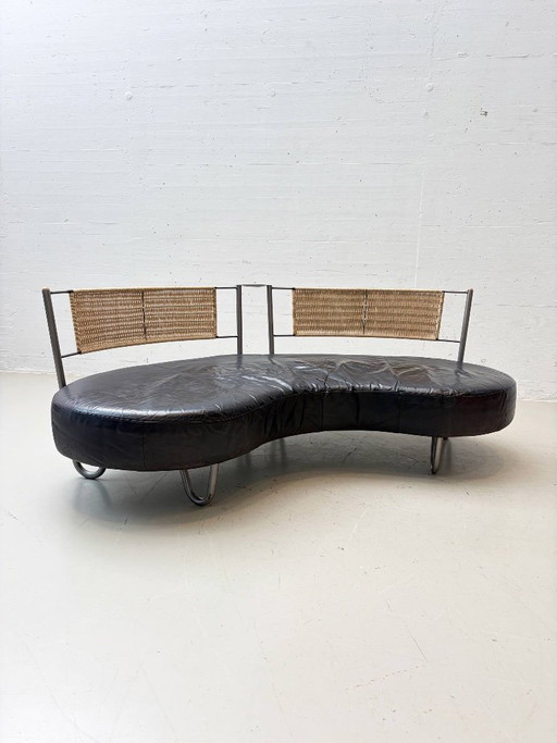 Divano in pelle Fantasy Island, Kurt Beier, anni '80 – 3 5 zitsbanken, Leather (photo 2 of 18)