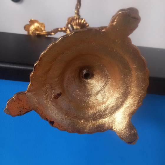 Image 1 of Paire Splendide Bougeoir Candelabre Bronze Doré  Femme Nue