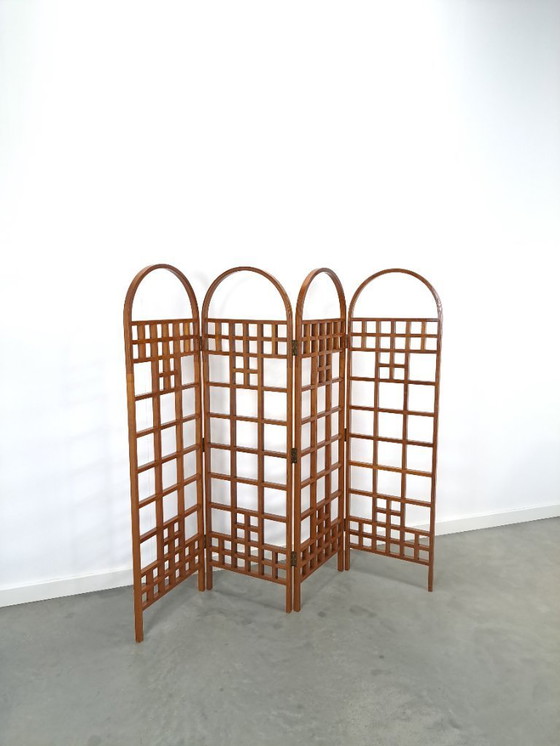 Image 1 of Teak houten kamerscherm roomdivider