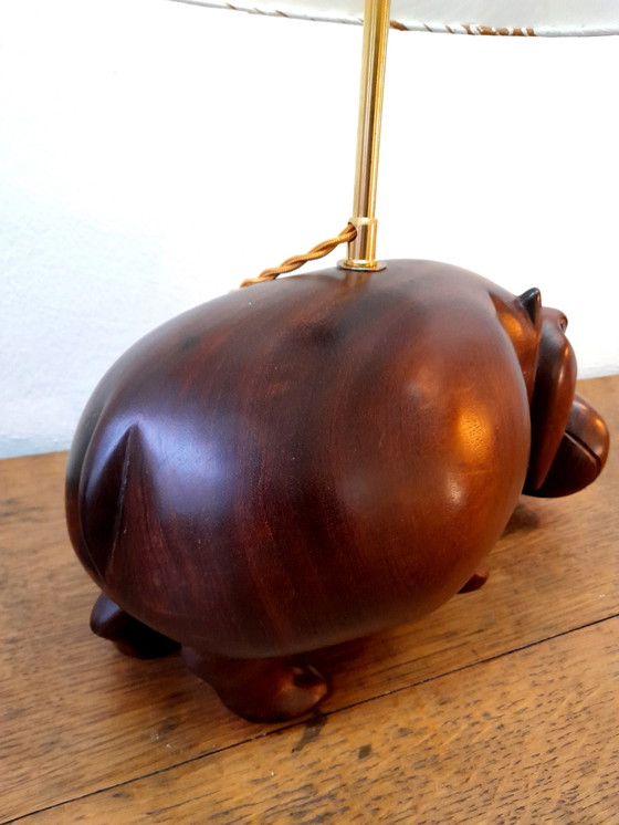 Image 1 of Exotisch Hout Nijlpaard Lamp