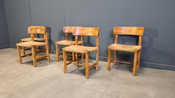 Image 1 of Rainer Daumiller grenenhouten eetkamerstoelen voor Hirtshals Savvaerk - set van 5 - jaren 70