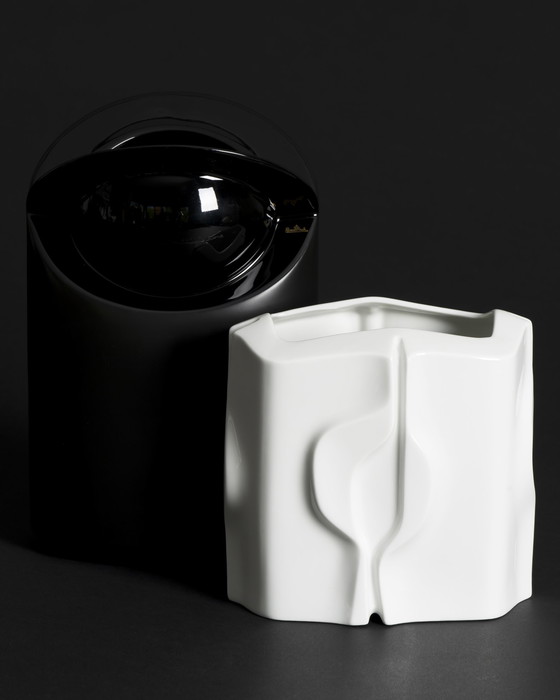 Image 1 of Fürstenberg & Rosenthal Porcelain Vase Duo Klaus Henning & Jan Van Der Vaart B&W