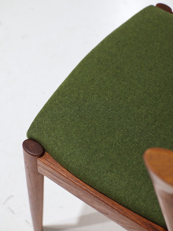 6 sedie da pranzo Kai Kristiansen modello 42, colore verde teak, anni '60. – Wood (photo 12 of 12)