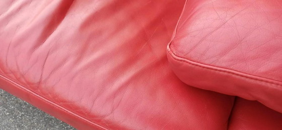 Image 1 of Vintage postmodern Rolf Benz leather sofa