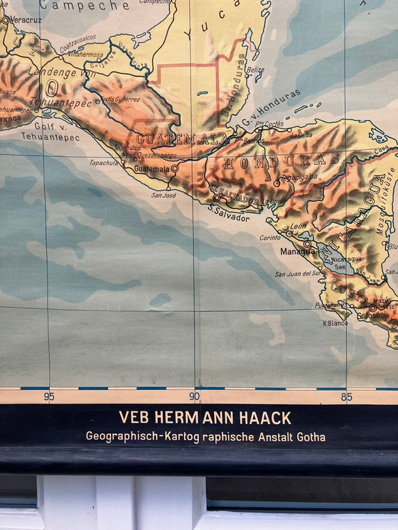 Image 1 of Poster/mappa/mappa murale XXL vintage degli Stati Uniti e dell'America Centrale