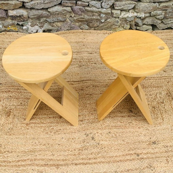 Coppia di sgabelli pieghevoli vintage Suzy di Adrian Reed – Legno (photo 6 of 20)