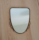 Fifties Mirror With Brass Rim