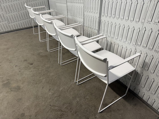 Image 1 of 5x postmodern Arco dining chairs from the 1980s
