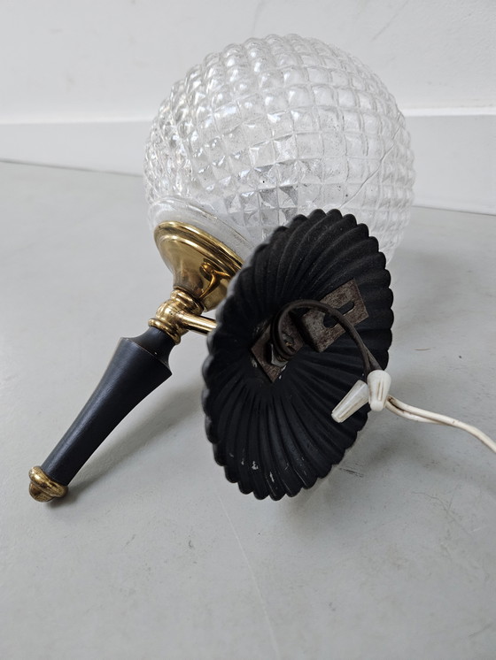 Image 1 of Vintage Wall Lamp with Crystal Glass