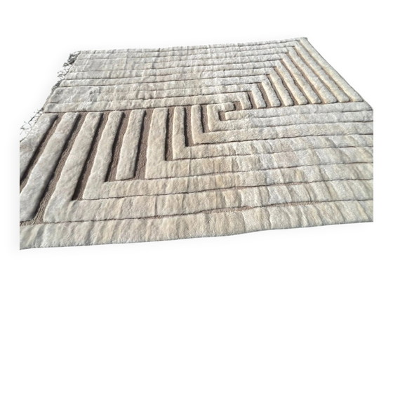 Beni Mrirt Moroccan Rug 400x300 cm – Natural wool – Geometric design – Rugs & carpets, Cotton (photo 2 of 7)