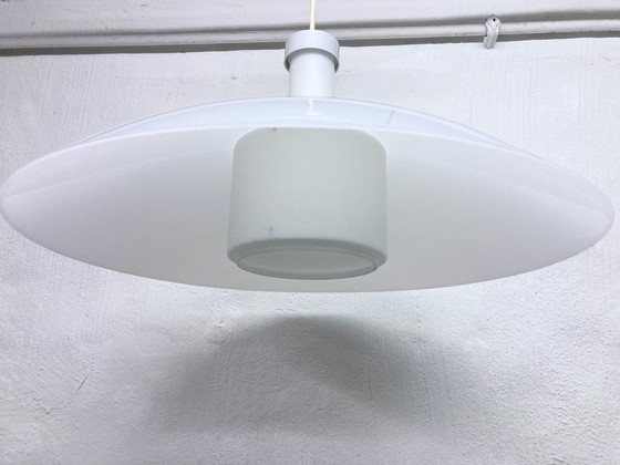 Image 1 of Große Pendelleuchte Glas Plastik Design Rolf Krüger Staff 60er 70er Space Age