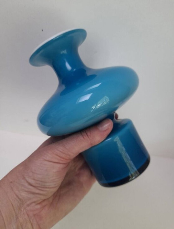 Image 1 of Blaue Opalvase der Holmegaard Carnaby-Serie 
