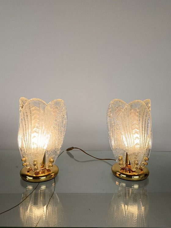Image 1 of Italian Murano Glass Petali Table Lamp, 1970s