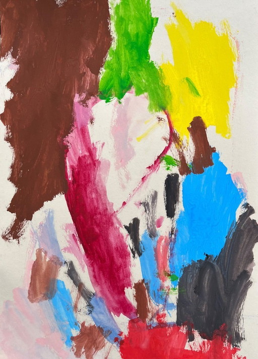 Gouache on natural paper. Size 30x40cm.